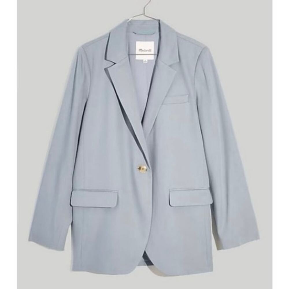Madewell Oversized Linen Larsen Classic Minimalist Blazer in Drapeweave Size XL